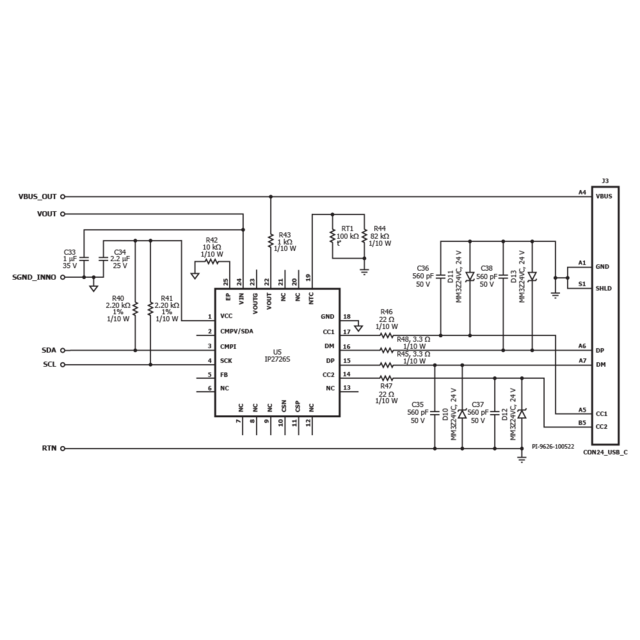 DER-960 Schematic – USB PD Controller Section