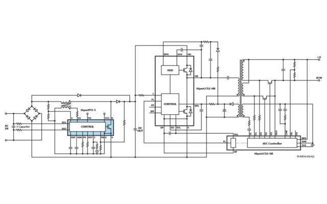 標準的なアプリケ，ション回路図(HiperLCS-2チップセットとの組み合わせ)