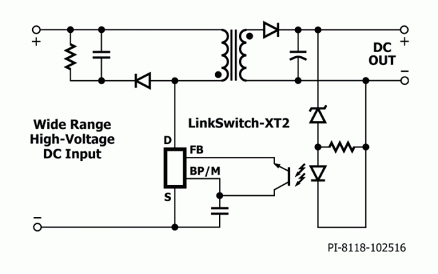 Figure 1. The Typical Application with LinkSwitch - XT2.